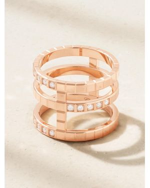 Chopard Ice Cube Ring Aus 18 Karat Roségold Mit Diamanten - Natur