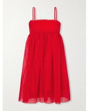 Cecilie Bahnsen Embroidered Tulle Mini Dress