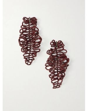 Brunello Cucinelli Ohrringe Mit Zierperlen - Weiß