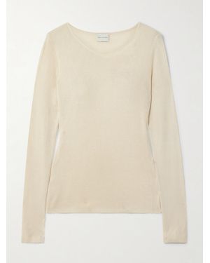Deiji Studios Ribbed-Knit T-Shirt - Natural