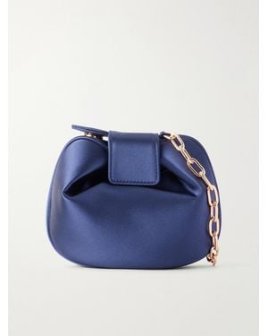Gabriela Hearst Soft Demi Satin Clutch - Blue