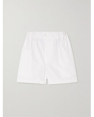 Bottega Veneta Pinstriped Cotton-Poplin Shorts - White