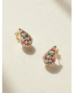 Roxanne First Boucles D'Oreilles En Or 14 Carats (585/1000) Et Saphirs Happy Tears - Neutre