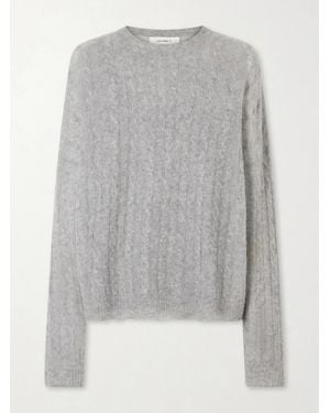 Lisa Yang Amabel Cable-Knit Cashmere And Silk-Blend Jumper - Grey