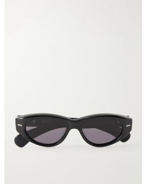 Jacques Marie Mage Krasner Cat-Eye Acetate Sunglasses - Grey