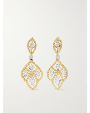 Buccellati Étoilée 18-Karat And Diamond Earrings - Metallic