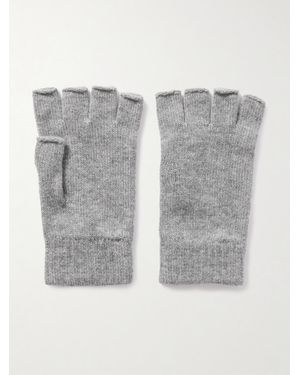 Johnstons of Elgin Cashmere Fingerless Gloves - Gray