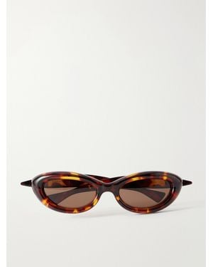 Bottega Veneta Sardine Cat-Eye Injected Sunglasses - Multicolour