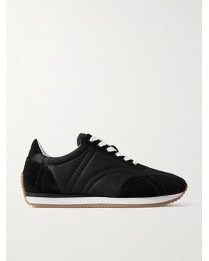 TOTEME Sport Suede-Trimmed Shell Trainers - Black