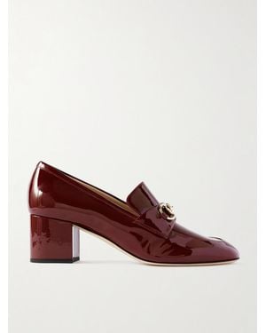 Gucci Lady Pumps Aus Lackleder Mit Horsebit-Detail - Braun