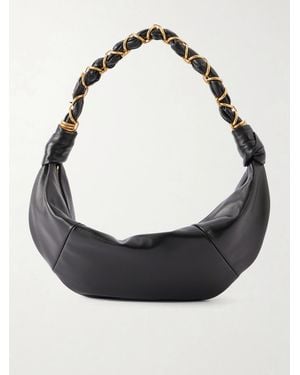 Saint Laurent Amalia Leather Shoulder Bag - Black
