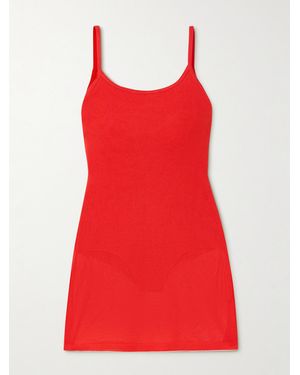 Jacquemus Roupao Stretch-Mesh Mini Dress - Red