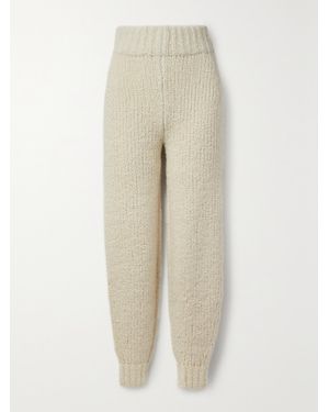 KHAITE Josephine Cashmere Track Trousers - Natural