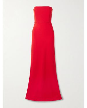 BERNADETTE Luna Trägerlose Robe Aus Crêpe - Rot