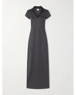Courreges Embroidered Jersey Maxi Dress - Blue