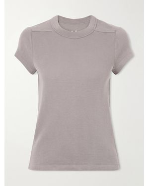 Rick Owens Level Cropped Cotton-Jersey T-Shirt - Grey