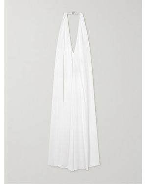Jacquemus Norma Rückenfreies Maxikleid Aus Crêpe Mit Raffungen - Weiß