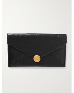 Dries Van Noten Mittelgroße Tote Aus Strukturiertem Leder - Schwarz