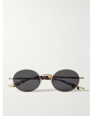 Barton Perreira Anamcara Round-Frame-Tone Sunglasses - Metallic