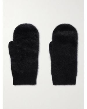Lisa Yang Brushed-Cashmere Mittens - Black