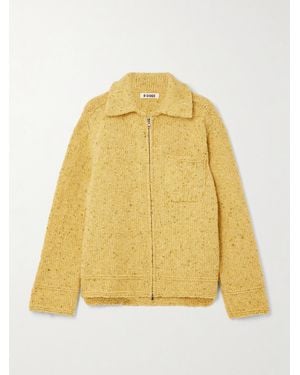 B Sides Wool Knitted Jacket - Yellow