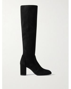 Stuart Weitzman Lucie Suede Knee Boots - Black