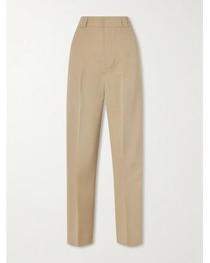 FFORME Nahla Cotton And Silk-Blend Trousers - Natural