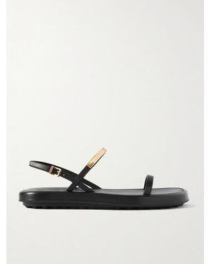 Tod's Slingback-Sandalen Aus Leder Mit Verzierungen - Schwarz