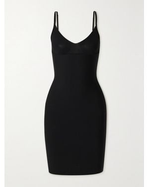 Commando Stretch-Microfiber Slip Dress - Schwarz