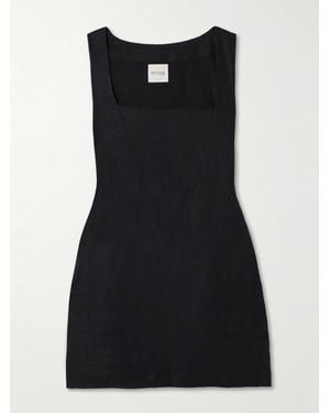 Posse Alice Linen Mini Dress - Black