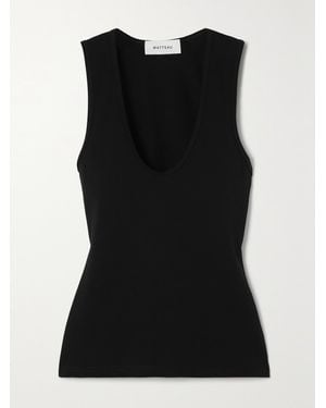 Matteau Net Sustain Organic Cotton-Blend Jersey Tank - Black