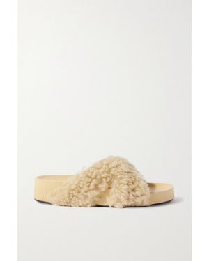 Atp Atelier Urbino Shearling Slides - Natural