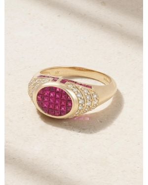 Rainbow K Lady 14-Karat, Ruby And Diamond Ring - Pink