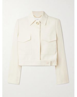 JOSEPH Renoir Cropped Woven Jacket - Natural