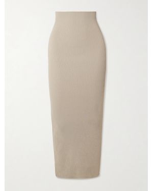 Max Mara Aprile Ribbed-Knit Maxi Skirt - White