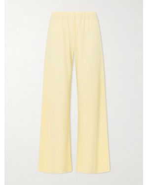 La Ligne Colby Recycled Stretch-Crepe Wide-Leg Trousers - Yellow
