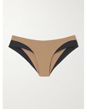 Marysia Swim Calacatta Two-Tone Bikini Briefs - Natural
