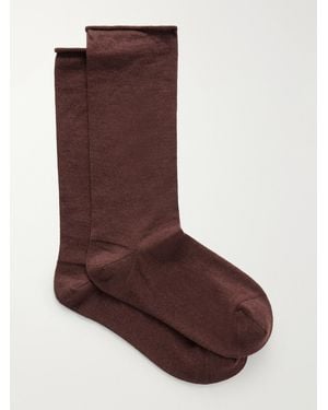 Brunello Cucinelli Cashmere-Blend Socks - Brown
