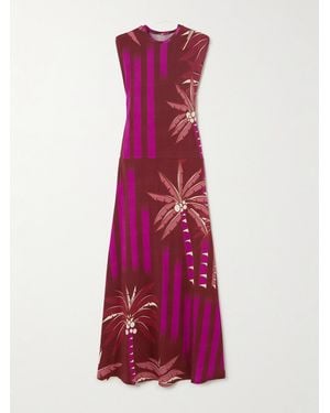 Johanna Ortiz Net Sustain Carnaval Costero Printed Stretch-Jersey Maxi Dress - Purple