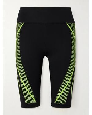 adidas By Stella McCartney Truepace Shorts Aus Recyceltem Stretch-Jersey Mit Print - Grün