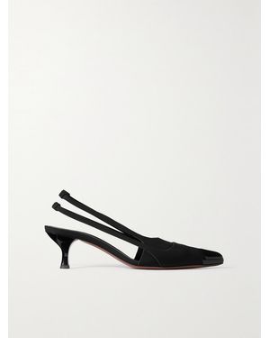Neous Petra Stretch-Faille Slingback Court Shoes - White