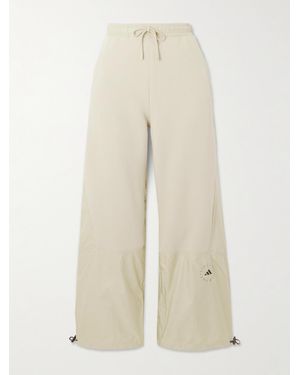 adidas By Stella McCartney Truecasuals Jogginghose Aus Fleece Aus Einer Biobaumwollmischung Mit Shell-Besätzen - Natur
