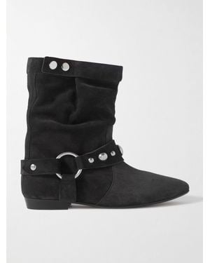 Isabel Marant Bottines En Daim À Clous Stania - Noir