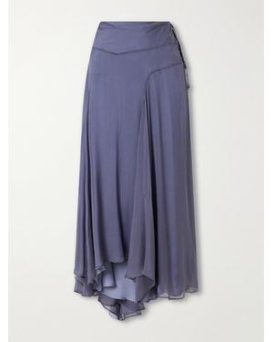 Kallmeyer Alyse Silk-Chiffon Midi Dress - Blue