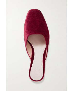 Porte & Paire Slippers Aus Samt - Rot