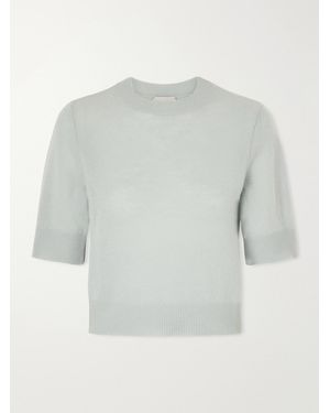LeKasha Chypre Organic Cashmere T-Shirt - White