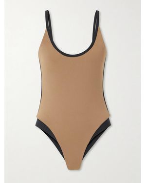 Marysia Swim Calacatta Two-Tone Swimsuit - Natural