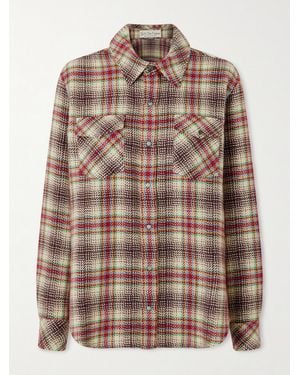 God's True Cashmere Balance Checked Cashmere Shirt - Brown