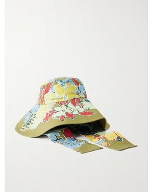 ALÉMAIS Solstice Printed Linen Bucket Hat - Metallic