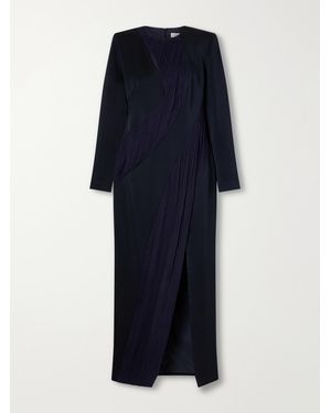 Violante Nessi Fontana Gathered Cady Midi Dress - Blue